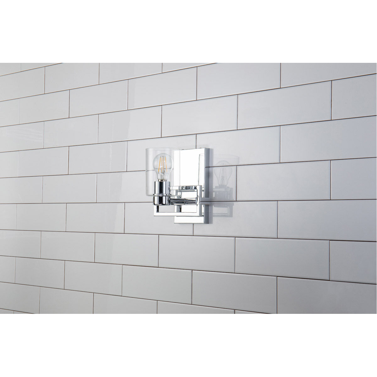 Estes 1 Light 8 inch PC Bath Light Wall Light in Polished Chrome